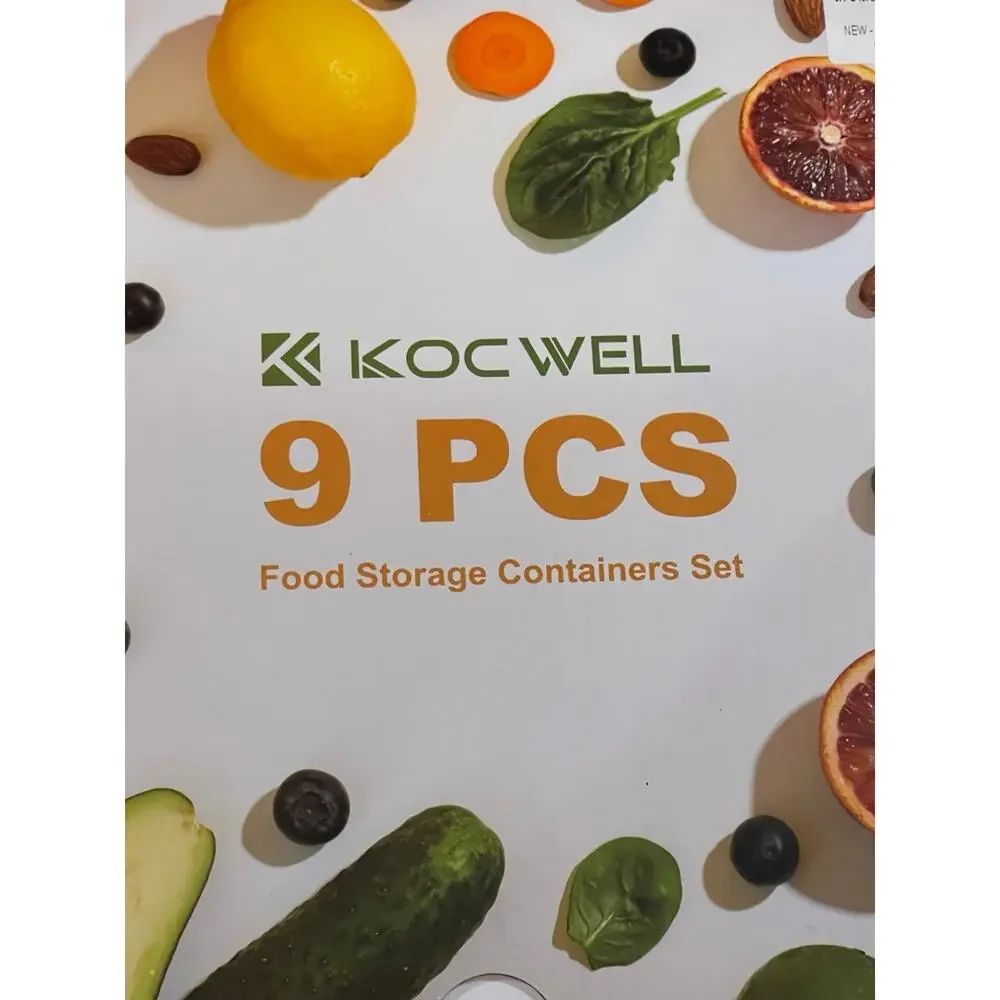 KOCWELL Food Storage Containers Set with Lids 18 PCs